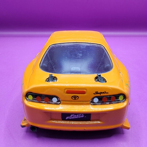The Fast And Furious 1995 Toyota Supra Diecast Car 1:32 Scale 5" Orange - Picture 4 of 9